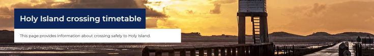 Holy Island tide table