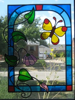 Stained Glass with butterfly